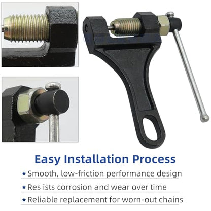 428H Drive Chain 118 Link with 6pcs Connecting Master Link Compatible with XR100 XR100R CRF100F CRF125FB YZ85 Motorcycle ATV Dirt Bike Seamless Small Tub with Chain Breaker - size: 118 Link