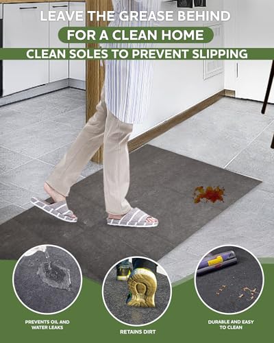 Large Garage Floor Mat 8.83'x22' for Under Car Protects Floor,Cuttable Garage Driveway Oil Drip Mat,Water Containment Rug, Non-Slip Oil Spill Mat for Kitchen/Car-Wash/Driveway/Doorway
