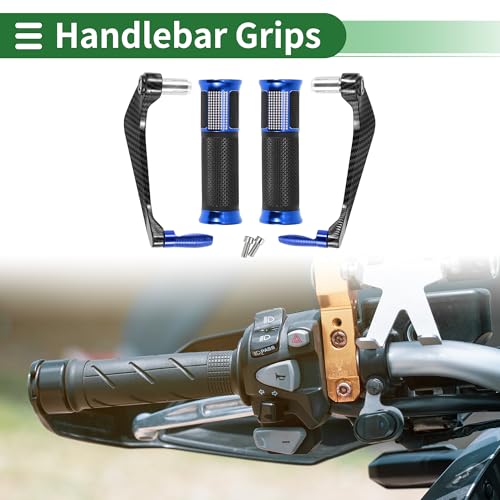7/8" 22mm 15/16" 24mm Motorcycle Hand Grips Cover Kit Aluminum Alloy Handlebar End Grips Blue - color: Blue