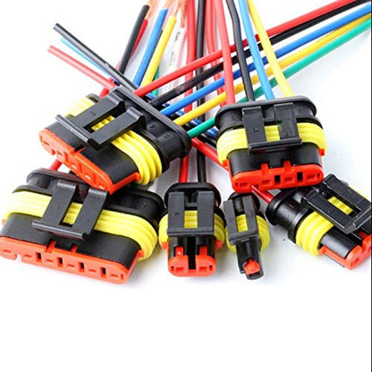 16 AWG Way Car Waterproof Electrical Connector,4 pin Plug Auto Electrical Wire Connectors Marine for Car, Truck, Boat, and Other Wire Connections.(5 Pack)¡­ - size: 4pin connector--5pack