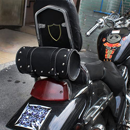 Motorbike Fork Bag PU Leather Handlebar Bag Waterproof Motorbike Saddle Bags Motorcycle Accessories