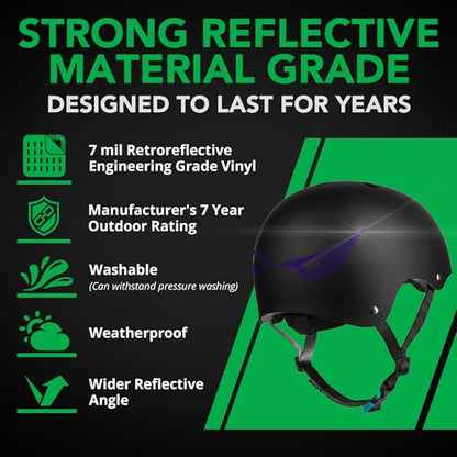 Bright Knight Decals Reflective Evil Eye Stickers, 6" x 3" Purple Evil Eye Motorcycle Decals & Graphics for Bike & Motorcycle Helmet Stickers, Made in USA, 3 Pairs - color: Purple