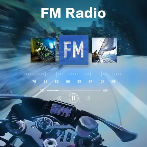Fodsports FX6S Bluetooth Motorcycle Headset, 6-Way Motorbike Intercom Bluetooth, 1000M Motorcycle Helmet Communication Systems/Voice Dial/Universal Pairing/FM Radio(2 Pack) - size: 2 Pack FX6S