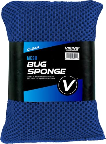 VIKING Mesh Bug Sponge, Car Wash Sponge for Cleaning Bugs and Tar, Colors Vary, 4 inch by 6 inch, 1 Pack - size: 1 Pack, style: 1 Pack