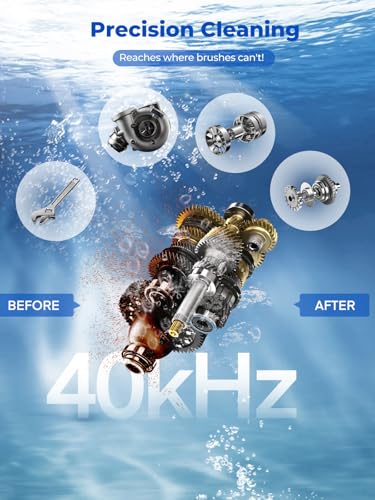 Ultrasonic Cleaner with Heater and Timer, Stainless Steel Ultrasonic Washing Machine, Professional Sonic Cleaning for Parts, Bike Chain, Metal Engine Parts, Gun (10l-2.6gal) - size: 10 l