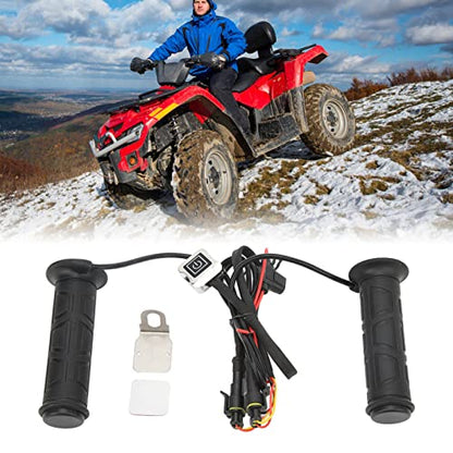 RiToEasysports Motorcycle Heated Hand Grips 1Pair 12V ATV, Rubber