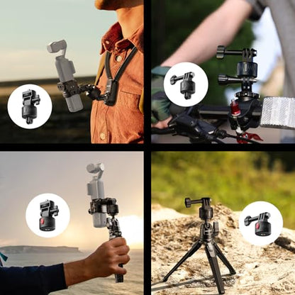 NEEWER Magnetic Action Camera Mount Kit, Compatible with GoPro Hero 13 12 11 Max DJI Osmo Action Insta360, ABS Magnetic Quick Release Mount for POV Shots, GP-24 - style: GP-24