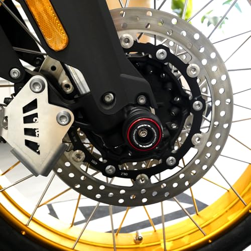 Motorcycle Front Rear Fork Sliders Wheel Frame Slider Crash Protector Axle Slider Crash Pads Compatible With 2026 GSXR 600 GSX-R 750 1000 GSX-R750 gsx-r600 gsxr1000 r (Red) - color: Red