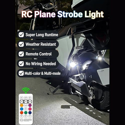 Motorcycle LED Safe Flashing Light Watertight ABS High for Day Night Anti Shock Bike Indication Light - color: A