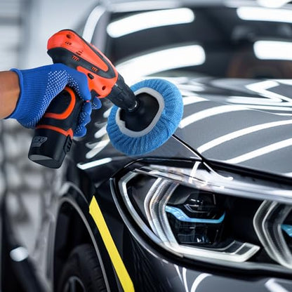 S SATC 5-6 Inch Car Polishing Bonnet Pads 20 PCS Microfiber Buffing Pads Fit Orbital Buffer for Car, Glass, Waxing - size: 5-6 Inch