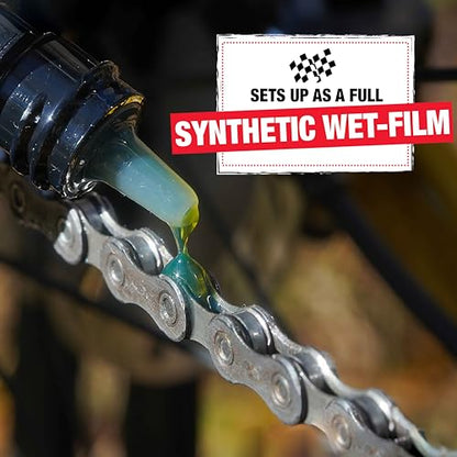Finish Line Wet Bicycle Chain Lube – Long-Lasting Wet Style Lubricant for Road, Mountain, and Gravel Bikes – Reduces Friction and Repels Water – 4oz Drip Bottle | bike-oils - size: 4-Ounce