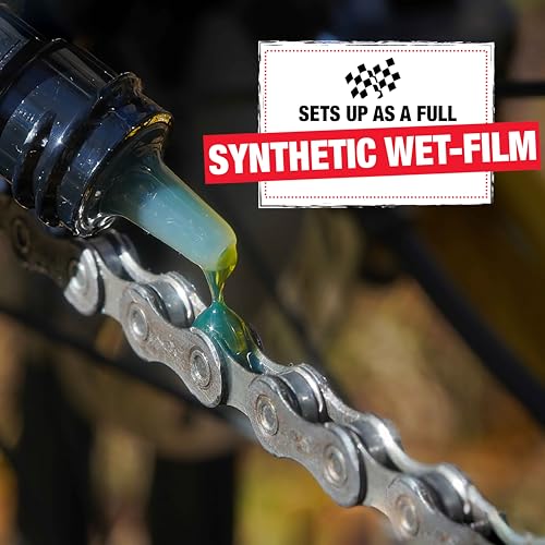 Finish Line Wet Bicycle Chain Lube – Long-Lasting Wet Style Lubricant for Road, Mountain, and Gravel Bikes – Reduces Friction and Repels Water – 8oz Drip Bottle | bike-oils - size: 8 oz.