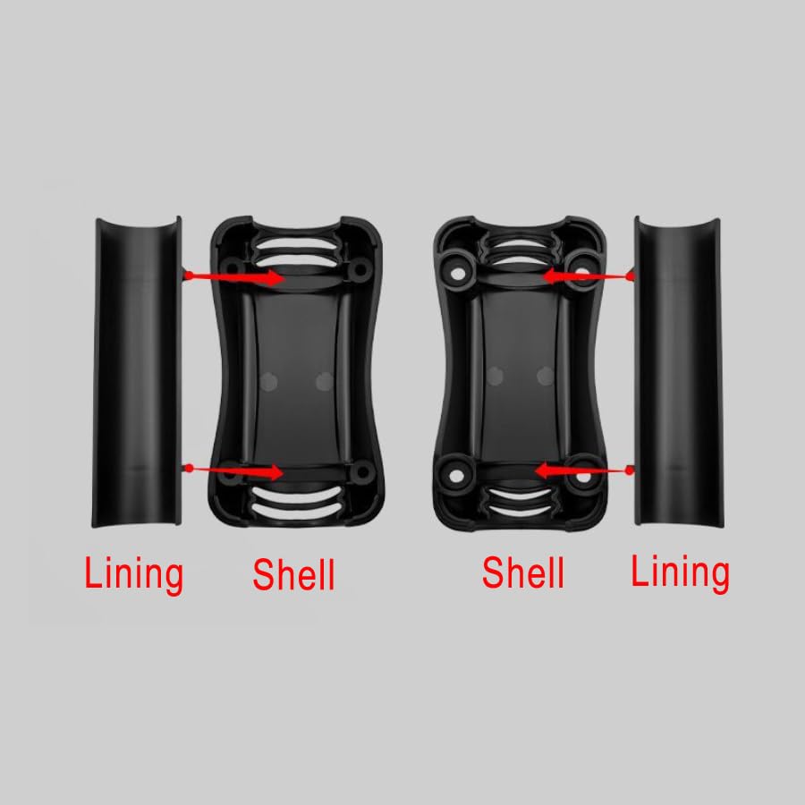 4 Pack Motorcycle Crash Bar Bumper Blocks Protectors with Reflective Strip Protective Block for Motorcycle Engine Guard Crash Bar Highway Bumper Guards Body Frame Bars 7/8 inch and 1 Inch Tube