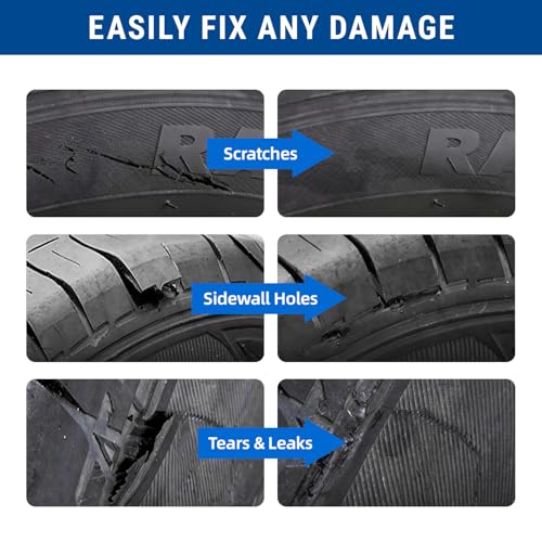 AUTOWN 21PCS Tire Repair Rubber Nail Kit - Complete Screw Plug Kit with Glue, Fast Fix for Flat Tires on Car, Truck, Motorcycle, SUV & More - size: 21pcs