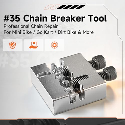 #35 Chain Breaker Tool Motorcycle Replacement for #35 Roller Chain Mini Bike Go Kart Cart ATV Dirt Bike Scooter Quad Bicycle Mountain Electric Bike Parts Silver - color: silver