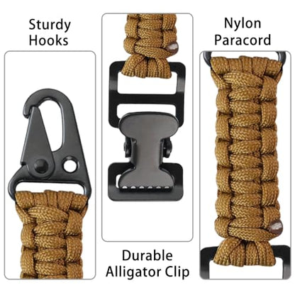 2PCS Heavy Duty Glove Holder with Metal Alligator Glove Clip for Duty Belt, Firefighter, Hiking, Rescue - color: Coffee