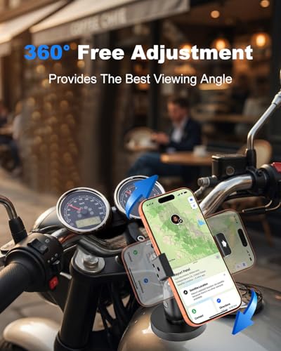 Magnetic Phone Holder for Motorcycle Gas Tank[Anti-Scratch]Strong Magnet Motorcycle Phone Mount for Harley Davidson, Indian Motorcycle, Kawasaki, Honda, Yamaha, BMW Motorrad, Fit iPhone 17 16