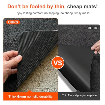 Heavy Duty Oil Spill Mat for Garage Floor, Extra Thick Absorbent with Anti-Slip Rubber Backing, Reusable Under Car Leak Pad (7.9" x16FT) - size: 7.9"x16FT