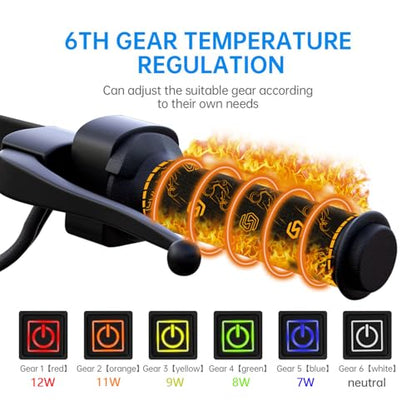 USB Heated Motorcycle Grips Cover ATV Hand Warmers, 2025 Upgraded 5+1 Heat Settings & Fast Heating Handlebar Grips, Universal for 5V ATV Motorcycle Hand Grips, IP67 Waterproof - color: 5v USB