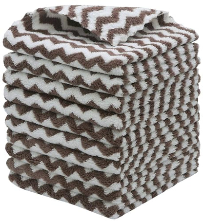 Microfiber Cleaning Cloth, 10 Pack Microfiber Rags,12inx12in, Brown | Lint Free Dish Cleaning Cloths, Fast Drying Dish Rags For Cleaning, Absorbent Washcloths - color: Brown