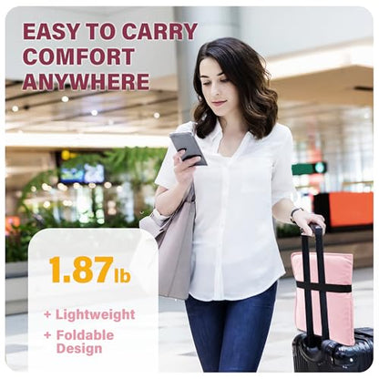 SPRING SEAON Large Gel Seat Cushion for Pressure Relief – Honeycomb Buffer Design with Extra Thick Filling, Anti-Slip Bottom, Perfect for Long Sitting, Travel, Airplane and Daily Comfort (Pink) - color: Pink