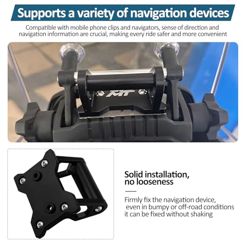 for CFMOTO 450MT MT450 Ibex 450 2024-2025 Motorcycle GPS Phone Holder Auxiliary Device Mount Navigation Extension Brackets(22mm) - size: 22mm
