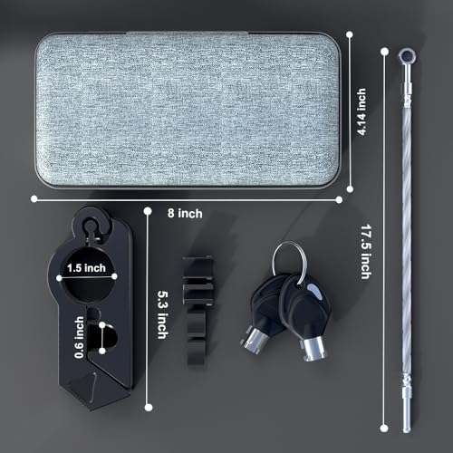 JAGASOL Motorcycle Lock 'Combo Anti Theft Lock' for Motorbike, Scooters, ATV & Dirt Bike - color: Black