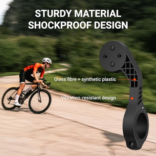 CooSpo Bike Computer Out Front Mount MT5, Compatible with Garmin, Bike Computer Mount Adapter for Handlebar 25.4mm/31.8mm - style: MT5 Mount