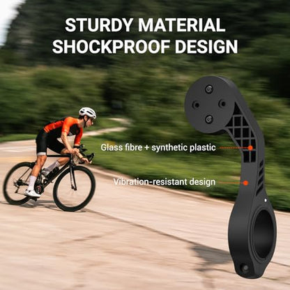 CooSpo Bike Computer Out Front Mount MT5, Compatible with Garmin, Bike Computer Mount Adapter for Handlebar 25.4mm/31.8mm - style: MT5 Mount