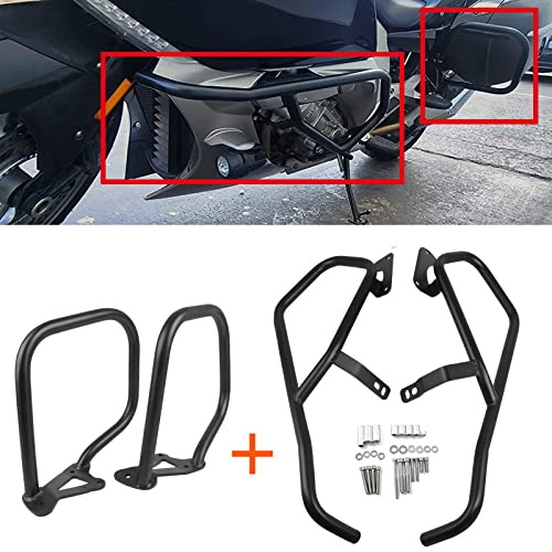 Highway Crash Bar Engine Guard Saddlebag Guard Replacement for BMW K1600GT K1600GTL K1600 GTL 2017-2026 Motorcycle Steel Frame Falling Protector Bars(Front and Rear)