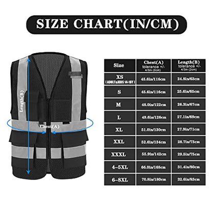 Black safety vest mesh for men small - color: Black Mesh, size: Small