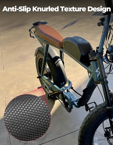 KEMIMOTO Folding Foot Pegs Universal M12 Install Bolts Electric Bike Compatible with Super 73 S2/RX/R/Z/ZX CNC Aluminum Motorcycle Bicycle EBike Foldable Footrests Pedals Passenger Footpegs