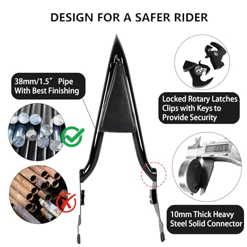 Detachable Sissy Bar Passenger Backrest for Harley Touring Road Glide Road King CVO Street Glide Electra Glide Ultra 2009-2025 (26" Black) - color: Black, size: 2009-2024