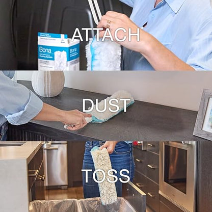 Bona Disposable Duster Refills - 5 Pack - High Performance Dusting System - Microfiber Dusters Remove Dust and Pet Hair for Quick Spot Cleaning - style: Disposable Duster Refills - 5 Pack