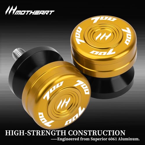 Motorcycle Swingarm Spools Slider -M6 For Tenere 700 (T7) (XTZ700) 2019-2025 CNC Aluminum Paddock Stand Bobbins Protects Rear Swingarm tenere 700 (t7) Accessories (Gold) - color: Gold