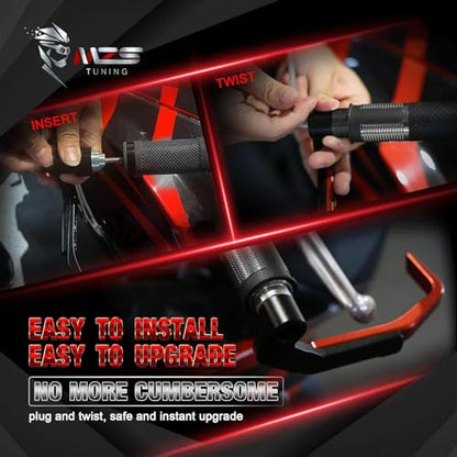 MZS Motorcycle Lever Guards, Clutch Brake Handlebar Protector Black Compatible with CBR600RR CBR1000RR CBR500R CBR650R CBR300R CBR250R CB1000R CB500F CB500X CB300F CB300R CBR 600 F4 F4i NC750X