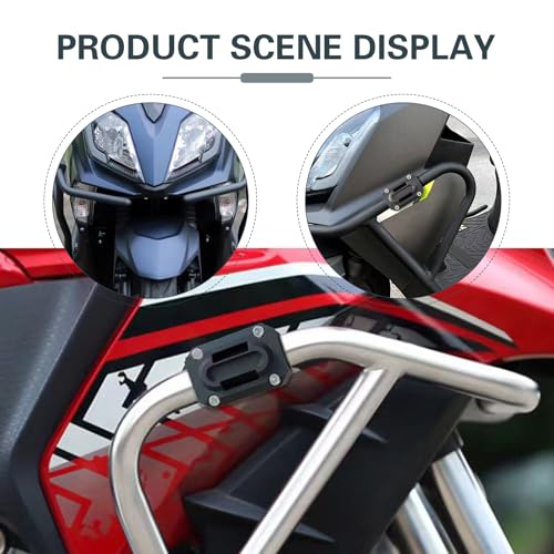 2 PCS Motorcycle Engine Guard Protector Blocks, Heavy-Duty Bumper Crash Pads, Anti-Scratch Drop Frame Guard, Universal Fit for Most Motorcycles (Black)