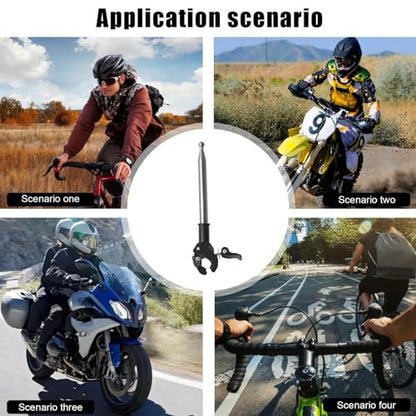 DNCG Motorcycle Adjustable Flagpole, Flag Display, Flagpole Stand, Stainless Steel Bikes Flagpole Mount, Outdoor Weather Resistant Flag, Motorcycle Safety Flag, Motorcycle Flagpole