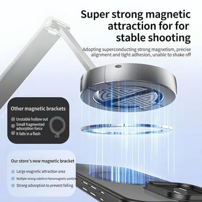 Neck Phone Holder, 2-in-1 Magnetic & Clip-on Phone Neck Holder, Hands-Free Stabilized Shooting, Ideal for Vlogging, Live Streaming, and Video Calls (Neck Phone Holder) - style: Neck Phone Holder