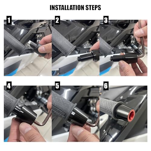 MFGZD Motorcycle Bar Ends Plug,CNC Aluminum Alloy Handlebar Ends Grips Plug For Honda CBR1000RR CBR500R CBR650R CBR600RR CBR400RR CBR650F CB650R CB650F CBR250R CBR600 F1/F2/F3/F4 CRF1000L - size: For CBR Red