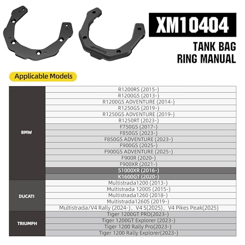 Rhinowalk Magnetic Motorcycle Tank Bag 5–6.5L Expandable, Quick Release Motorbike Fuel Tank Bag with Lock, Waterproof Storage Backpack with Rain Cover (XM10404) - color: XM10404