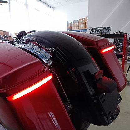 LED Saddlebag Tail Light with Running Brake Light and Sequential Turn Signal Lamp Fit for Harley Touring Street Glide Road King Road Glide Electra Glide Ultra Limited 2014-2024 (Beige Lens) - color: 2014-2024 Beige