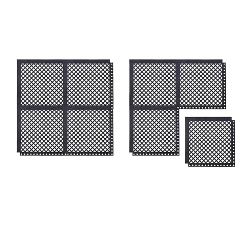 Durable Comfort Floor Mat - Anti-Slip Design for High Traffic Areas, Kitchen, Bar, Pool Decks - All-Weather Indoor/Outdoor Waterproof Mat (Easy Clean Surface) - size: 21"x21"- 8PCS(Anti-Silp Mat)