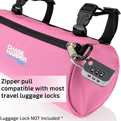 Chase Harper USA 105000 Ruckus Barrel Bag - Highly Durable Industrial Grade Ballistic Nylon Exterior with Strong Thermoplastic Insert Full Length Zippered Opening - Pink
