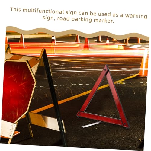 Alipis 3pcs Reflective Emergency Triangle Kit Foldable Car Warning Reflector for Traffic Safety and Roadside Assistance