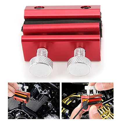 Cable Lubricator Tool Chain Lubrication Tool for Motorcycle ATV Aluminum Rubber Replacement (Red) - color: Red