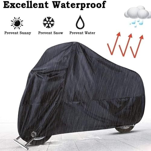 Motorcycle Cover for Honda NT1100 NT 1100, Heavy Duty Outdoor Waterproof Motorbike Rain Storage Shelter with Lock Holes Anti-UV Dustproof Breathable Black,XXL - size: XX-Large