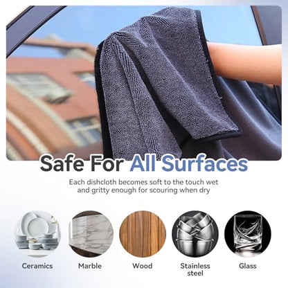 Shiny Cleaning Wipes Shower Cleaning Cloths- 3pcs Super Absorbent Microfiber Bath Towels for Effortless Cleaning of Windows, Bathroom, Car & Home Toilet - Shiny Cleaning Wipes（15.7x23.6in - color: Grey