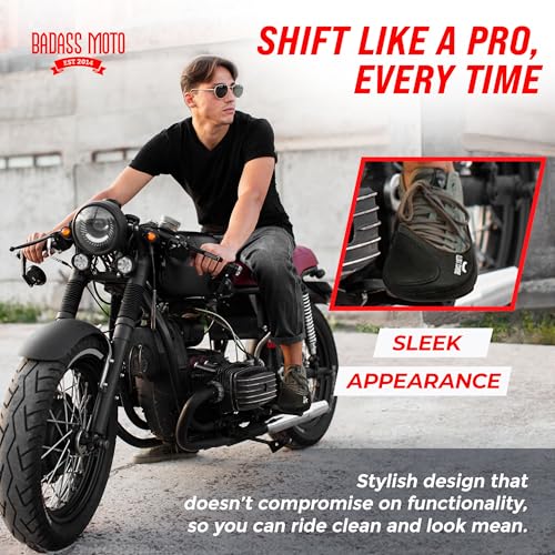Badass Moto Motorcycle Shifter Shoe Protector, Motorbike Shoe Cover, Motor cycle Gear Shift Shoes guard, Anti Scuff Boot Protector - Men & Women Moped Sneaker Protection Fits Up To Size 12 - style: 3 Pack Shifter Shoe Protector