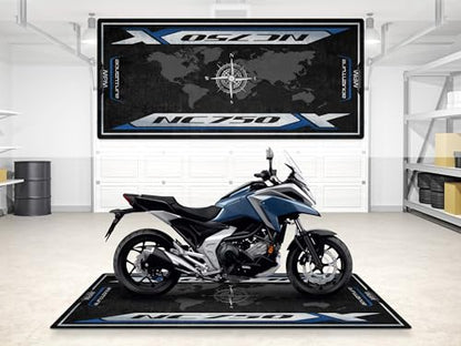 Garage Mat for NC750X Motorcycle Model, Parking mat, Pit Mat, Washable Non-Slip Garage and Showroom Floor Carpet-Rug (Size 2: 102 x 47/260 x 120 cm) - size: 3'11" x 8'6"